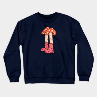 Mushroom feet in heart boots cartoon Crewneck Sweatshirt